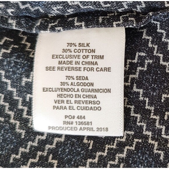 Nat Nast Shirt Black/White Short Sleeve Silk Blend Luxury Originals - Picture 9 of 10